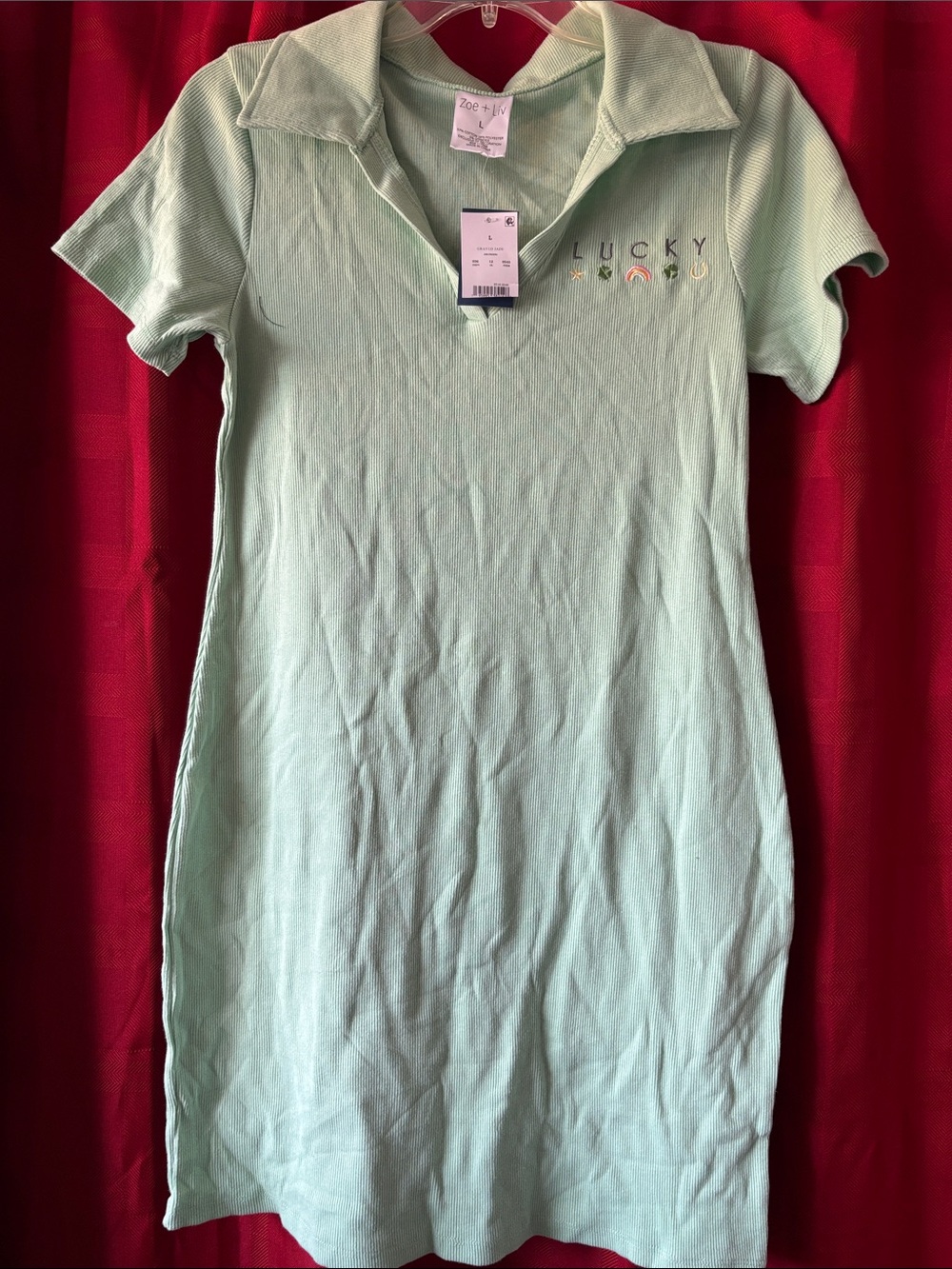Lucky Brand Mint Green Polo Midi Dress